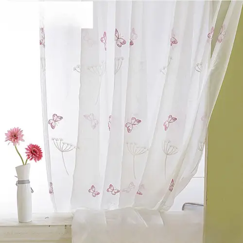 pink-butterfly- embroidered-curtains, voile-curtains, embroidered-curtains, edit-home-curtains