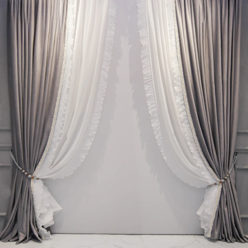 lace-thick-velvet-window-curtain, luxury-curtains, blackout-curtains