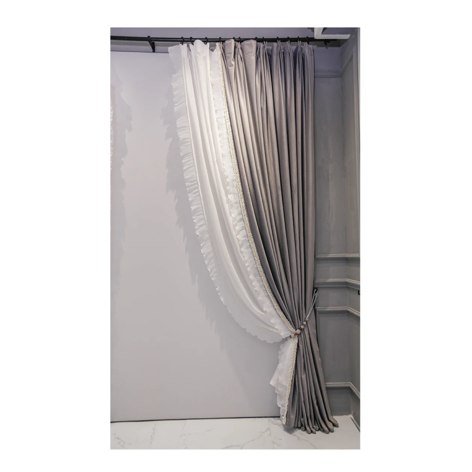 lace-thick-velvet-window-curtain, luxury-curtains, blackout-curtains