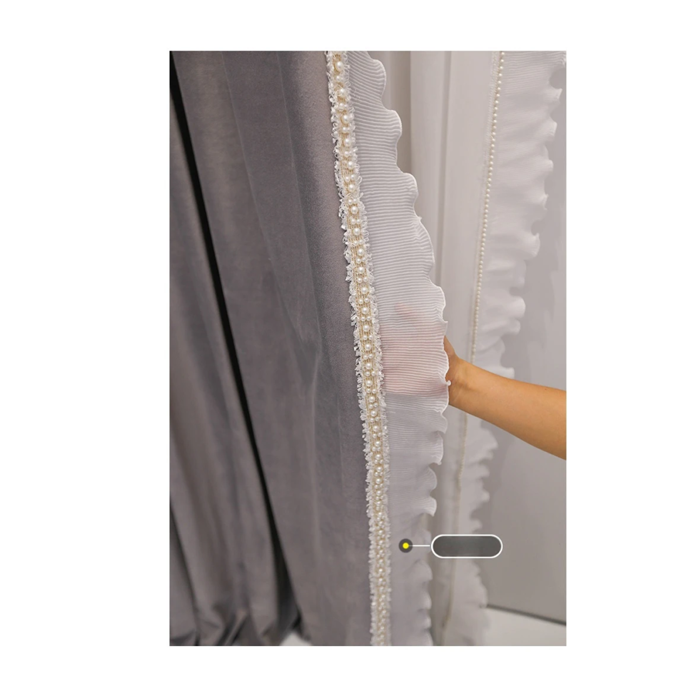 lace-thick-velvet-window-curtain, luxury-curtains, blackout-curtains